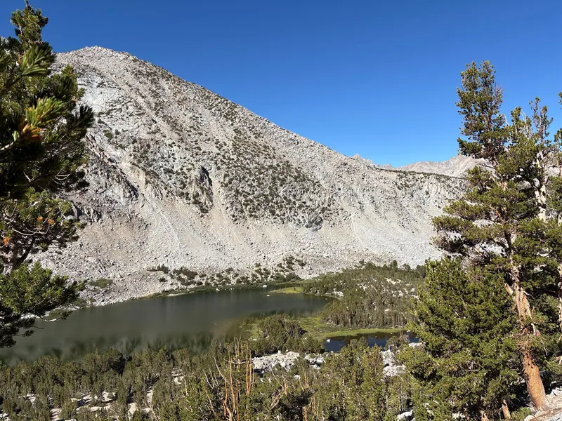 Looking back on George Lake, where I had camped the previous night.