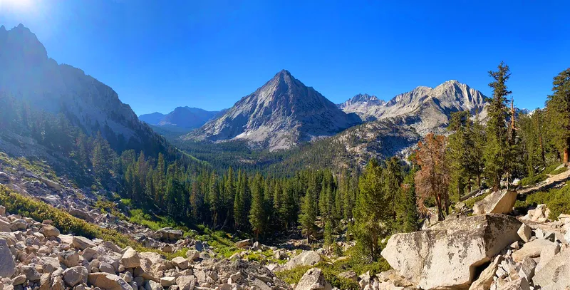 Looking back down the canyon towards Lower Vidette Meadow.