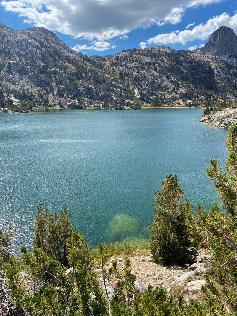 The submerged boulder is the size of a small house.