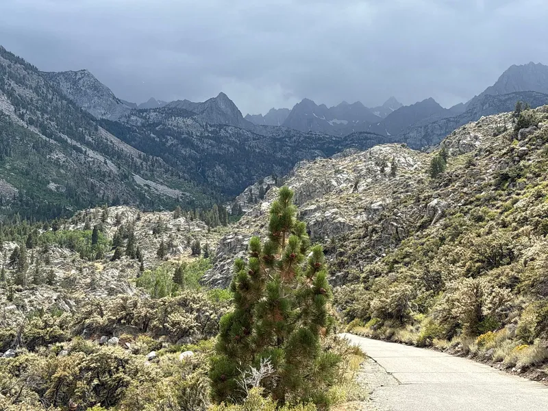 Nasty weather in the mountains where I was heading.